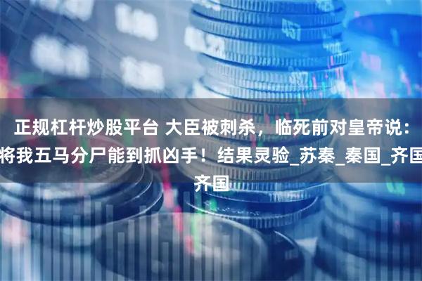 正规杠杆炒股平台 大臣被刺杀，临死前对皇帝说：将我五马分尸能到抓凶手！结果灵验_苏秦_秦国_齐国